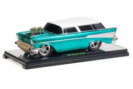 Chevrolet  - 1957 blue - 1:18 - M2 Machines - 91165-1b - m2-91165-1b | Toms Modelautos