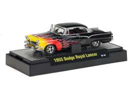 Dodge  - 1955 black with flames - 1:64 - M2 Machines - 31500-12-04 - M2-31500-12-04 | Toms Modelautos