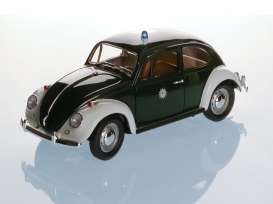 Volkswagen  - Beetle *Stuttgart Police* 1960 green/grey - 1:18 - Lucky Diecast - 92078gn - ldc92078gn | Toms Modelautos