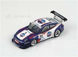 Porsche  - 2011 white/blue - 1:43 - Spark - sf019 - spasf019 | Toms Modelautos