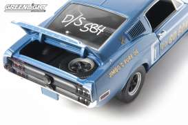 Ford  - Mustang 2+2 Fastback 1968 blue/black - 1:18 - GreenLight - 12844 - gl12844 | Toms Modelautos