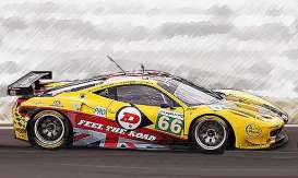 Ferrari  - 2011 yellow/red - 1:43 - Fujimi Resin Collection - FRC021C | Toms Modelautos