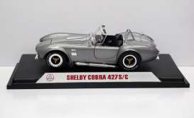 Shelby Cobra - 1965 silver/white - 1:18 - Shelby Collectibles - shelby137 | Toms Modelautos