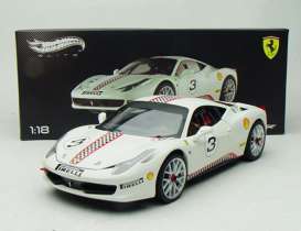 Ferrari  - 2011 white - 1:18 - Hotwheels Elite - mvx5487 - hwmvx5487 | Toms Modelautos