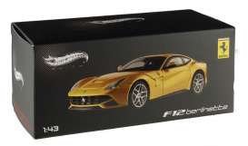 Ferrari  - 2012 yellow - 1:43 - Hotwheels Elite - mvx5500 - hwmvx5500 | Toms Modelautos