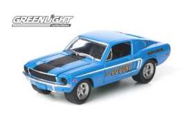 Ford  - 1968 blue/black - 1:64 - GreenLight - 27680D - gl27680D | Toms Modelautos