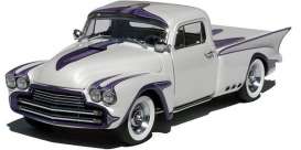 Chevrolet  - 1950 pearl white/purple - 1:24 - Danbury Mint - dm50dreamtruck | Toms Modelautos