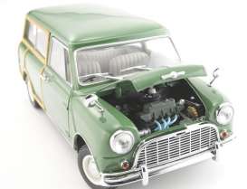 Mini Morris - 1968 green/woody - 1:18 - Kyosho - 8195Ggn - kyo8195Ggn | Toms Modelautos