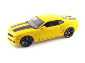 Chevrolet  - 2010 yellow with black stripes - 1:18 - Jada Toys - 96325y - jada96325y | Toms Modelautos