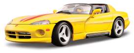 Dodge  - yellow - 1:18 - Bburago - 12024y - bura12024y | Toms Modelautos