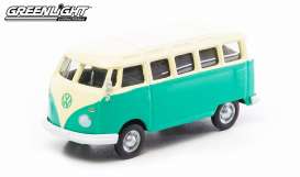Volkswagen  - cream/green - 1:64 - GreenLight - 96080-L - gl96080-L | Toms Modelautos