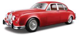 Jaguar  -  Mark II 1959 red - 1:18 - Bburago - 12009r - bura12009r | Toms Modelautos