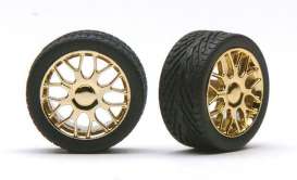Wheels &amp; tires  - gold - 1:24 - Pegasus - hs1236 - pghs1236 | Toms Modelautos