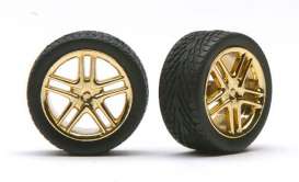 Wheels &amp; tires  - gold - 1:24 - Pegasus - hs1244 - pghs1244 | Toms Modelautos