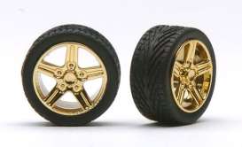 Wheels &amp; tires  - gold - 1:24 - Pegasus - 1268 - pghs1268 | Toms Modelautos