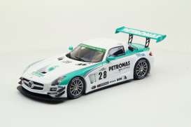 Mercedes Benz  - 2011 white/turquoise - 1:43 - Ebbro - ebb44841 | Toms Modelautos