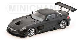 Mercedes Benz  - 2011 matt black - 1:43 - Minichamps - 410113200 - mc410113200 | Toms Modelautos