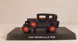 Fiat  - 1938 blue - 1:43 - Magazine Models - cara038 - magcara038 | Toms Modelautos