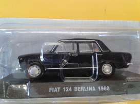 Fiat  - 1968 blue - 1:43 - Magazine Models - cara124 - magcara124 | Toms Modelautos