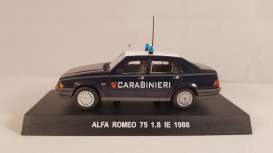 Alfa Romeo  - 75 1988 blue - 1:43 - Magazine Models - cara022 - magcara022 | Toms Modelautos