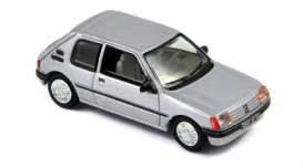 Peugeot  - 1985 silver - 1:87 - Norev - 471710 - nor471710 | Toms Modelautos