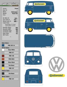 Volkswagen  - blue/yellow - 1:64 - GreenLight - 50975 - gl50975 | Toms Modelautos