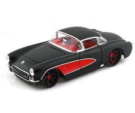 Chevrolet  - Corvette 1957 primer black - 1:24 - Jada Toys - 96806bk - jada96806bk | Toms Modelautos