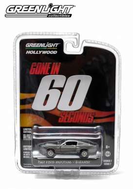 Shelby  - 1967 grey/black - 1:64 - GreenLight - 44670E - gl44670E | Toms Modelautos