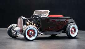 Ford  - 1932 black with flames - 1:18 - Acme Diecast - gmpA1805004TDC | Toms Modelautos