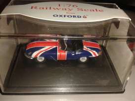 Jaguar  - english flag - 1:76 - Oxford Diecast - ox76etyp005 | Toms Modelautos