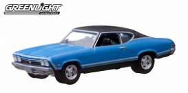 Chevrolet  - 1968 blue/black - 1:64 - GreenLight - 13080A - gl13080A | Toms Modelautos