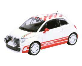 Fiat Abarth - 500 R3T 2009 white - 1:24 - Motor Max - 73379 - mmax73379 | Toms Modelautos