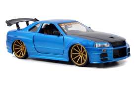 Nissan  - 2002 blue - 1:24 - Jada Toys - 96812b - jada96812b | Toms Modelautos