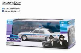 Dodge  - Monaco Chicago Police 1975 blue/white - 1:43 - GreenLight - 86422 - gl86422 | Toms Modelautos
