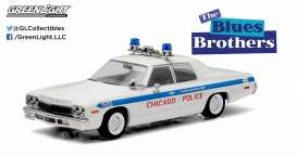 Dodge  - Monaco Chicago Police 1975 blue/white - 1:43 - GreenLight - 86422 - gl86422 | Toms Modelautos