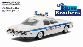 Dodge  - Monaco Chicago Police 1975 blue/white - 1:43 - GreenLight - 86422 - gl86422 | Toms Modelautos