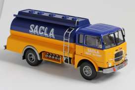 Fiat  - 1966 blue/yellow - 1:43 - IXO Truck Collection - ixtru011 | Toms Modelautos