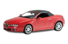 Alfa Romeo  - Spider 2007 red/black - 1:18 - Welly - 18007Hr - welly18007Hr | Toms Modelautos