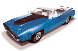 Plymouth  - 1971 blue/white - 1:18 - Auto World - AMM1012 | Toms Modelautos
