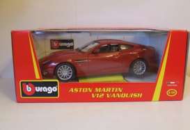 Aston Martin  - 2003 red - 1:18 - Bburago - 34063r - bura34063r | Toms Modelautos