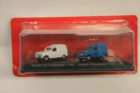 Renault  - 1964 white and blue - 1:87 - Magazine Models - REN4set - magREN4set | Toms Modelautos