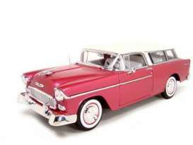 Chevrolet  - 1955 dark pink - 1:18 - Maisto - 36650pk - mai36650pk | Toms Modelautos