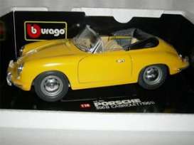Porsche  - 1961 yellow - 1:18 - Bburago - 3051y - bura3051y | Toms Modelautos