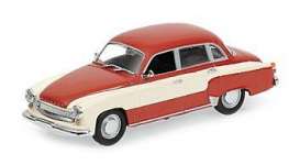 Wartburg  - 1958 red/white - 1:43 - Minichamps - 430015906 - mc430015906 | Toms Modelautos