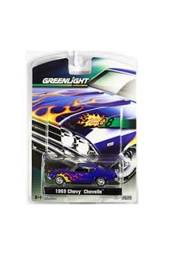 Chevrolet  - 1969 blue/flames - 1:64 - GreenLight - autofest - glautofest | Toms Modelautos