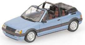 Peugeot  - 1990 metallic blue - 1:43 - Minichamps - 400112331 - mc400112331 | Toms Modelautos