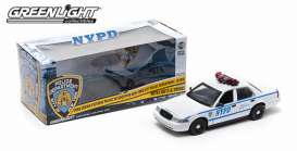 Ford  - 2001 white/blue - 1:18 - GreenLight - 12876 - gl12876 | Toms Modelautos