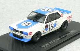 Nissan  - 1972 white/blue - 1:43 - Ebbro - ebb43240 | Toms Modelautos