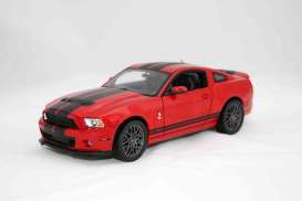 Shelby  - 2013 red/black - 1:18 - Shelby Collectibles - shelby396 | Toms Modelautos