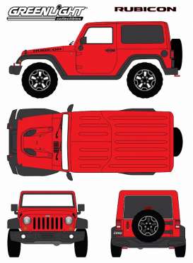 Jeep  - 2014 flame red - 1:43 - GreenLight - 86062 - gl86062 | Toms Modelautos